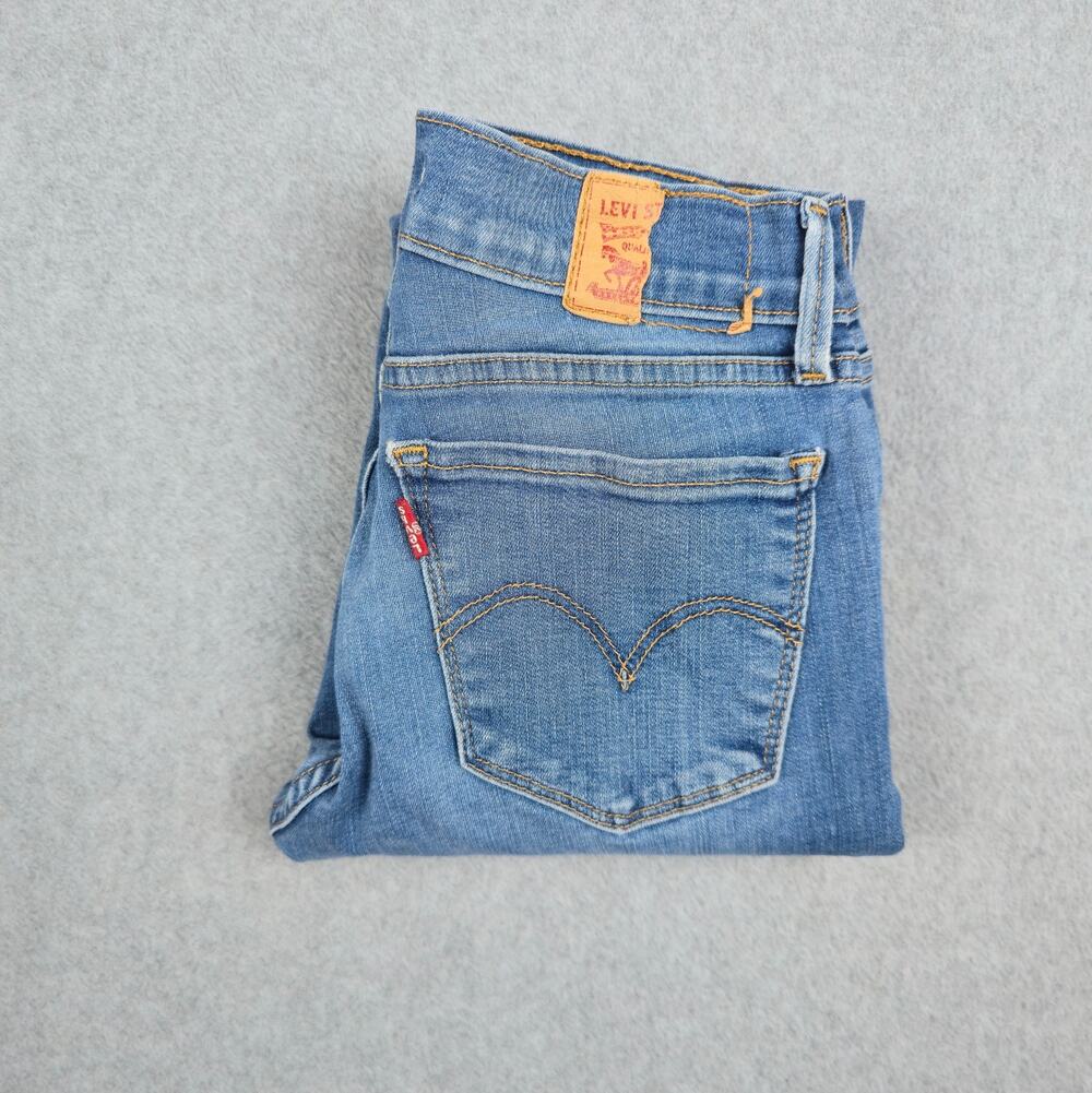 Levi's 710 Super Skinny 25x28 Faded Blue Denim Jeans